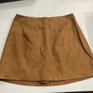 Abercrombie suede brown skirt